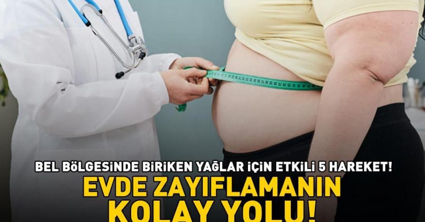 EVDE KİLO VERMENİN KOLAY BİR YOLU! Bel bölgesinde biriken yağlara karşı 5 etkili hareket!
